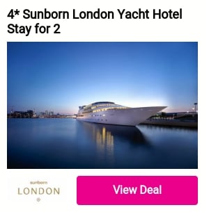 4* sunborn London Yacht Hotel Stay for 2 LONDON View Deal 