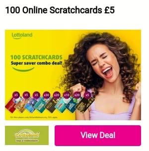 100 Online Scratchcards 5 100 SCRATCHCARDS Super saver combo deal! Lottoland ol 