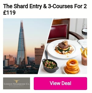 The Shard Entry 3-Courses For 2 119 