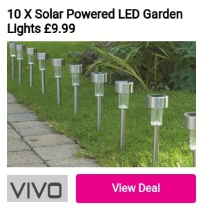 10 X Solar Powered LED Garden Lights 9.99 Iw VIVO LD 