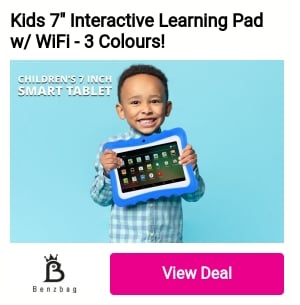 Kids 7" Interactive Learning Pad w WiFi - 3 Colours! B % 