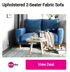 Upholstered 2-Seater Fabric Sofa 