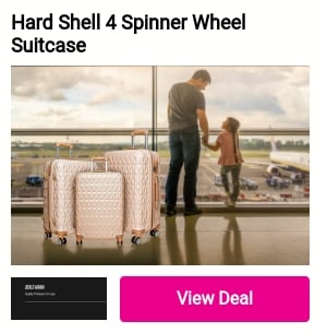 Hard Shell 4 Spinner Wheel Suitcase 