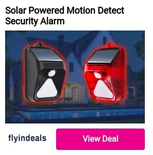 Solar Powered Motion Detect Security Alarm 