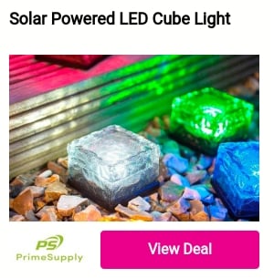 Solar Powered LED Cube Light 