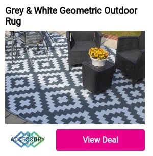 Grey White Geometric Outdoor 