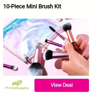 Real Techniques 10-Piece Mini Brush Kit S o View Deal 