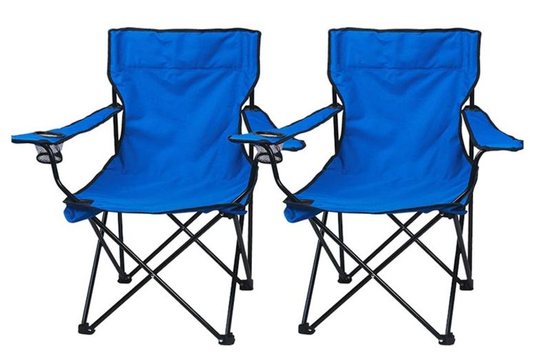 Ahoc Padded Folding Chair Black With Comfortable Seat Retro