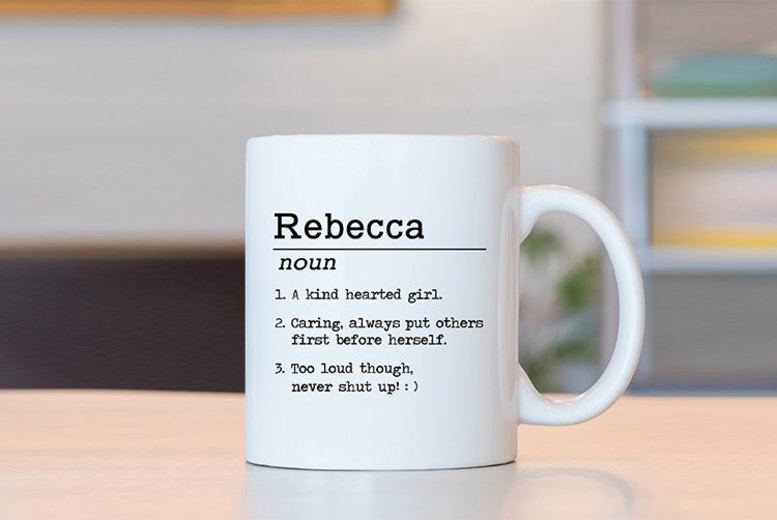 Personalised Name Definition Mug – Custom Christmas Gift for Mum | Wowcher