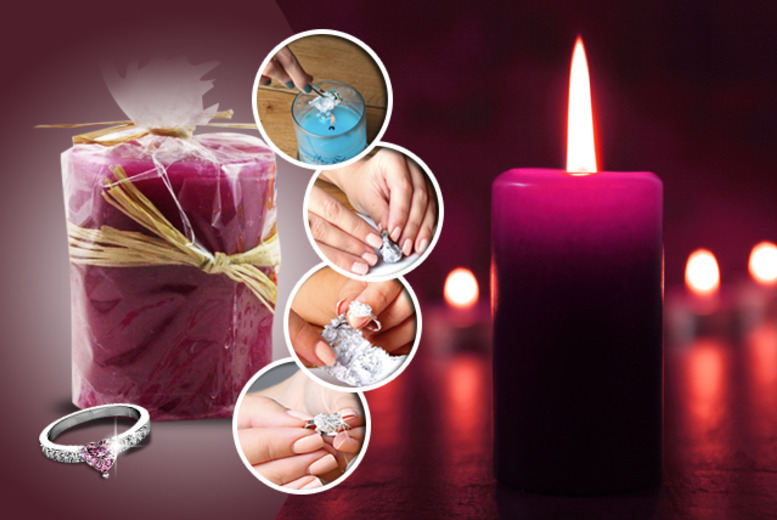 fragrant candles with rings