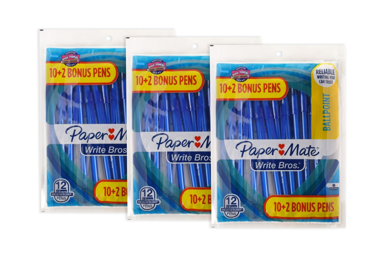 £4.99 instead of £13.48 (from Dream Price Direct) for 36 Paper Mate Write Bros ballpoint pens (three packs), £7.99 for 72 pens (six packs) or £8.99 for 108 pens (nine packs) - save up to 63%