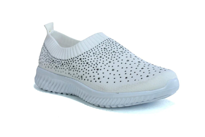 girls diamante trainers