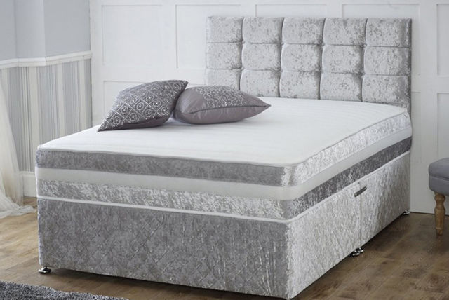 crushed velvet cot bed