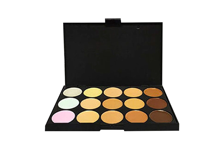 15-Colour Cream Contour Palette Set with Precision Body Stencil & Oval Brush – Buildable, Long-Lasting Makeup Kit | Wowcher 15-Colour Cream Contour Palette Set with Precision Body Stencil & Oval Brush – Buildable, Long-Lasting Makeup Kit | Wowcher