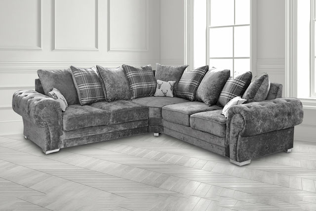 Grey Fabric Corner Sofa Offer Glasgow   660111 Iphone Promo 