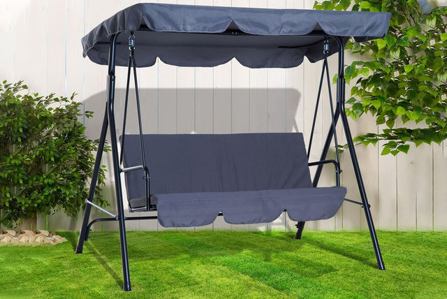 3-Seater Garden Swing Chair Deal | Shop | Wowcher