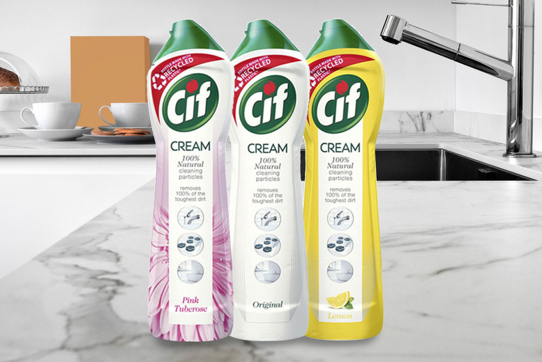 3-Pack Cif Cream 500ml Multi-Purpose Cleaner – 3 Options! Deal Price £5.99