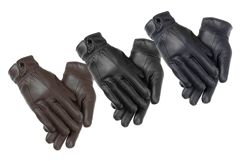 Women’s Fleece-Lined Leather Gloves Deal Price £11.99