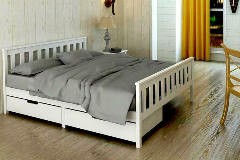 Wooden Bed Frame w/Drawers - Optional 10