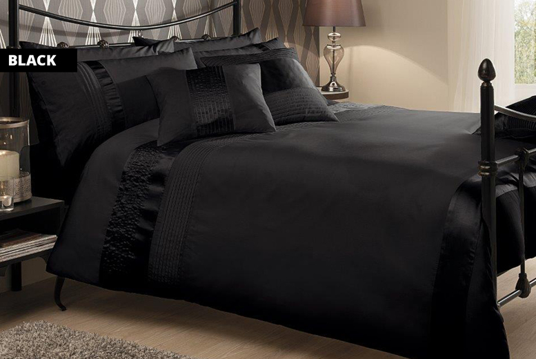 Caprice Luxury Cotton Blend Duvet Cover Set – Machine Washable, Modern Stripe, Double & King Sizes | Wowcher