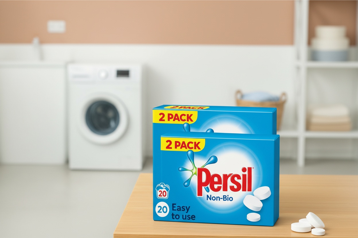 Persil Non-Bio Laundry Tablets - 2-Pack, 40 Washes, Sensitive Skin Safe | Wowcher