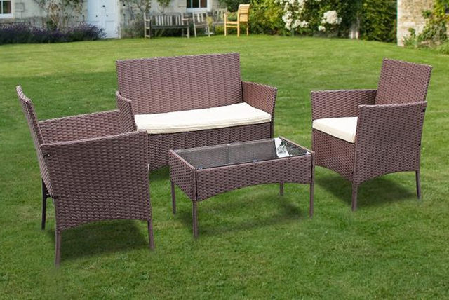 4Pcs Rattan Garden Furniture Set Deal | Garden Furniture ...