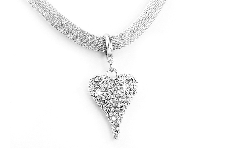 Crystal Heart Necklace Deal Price £9.99