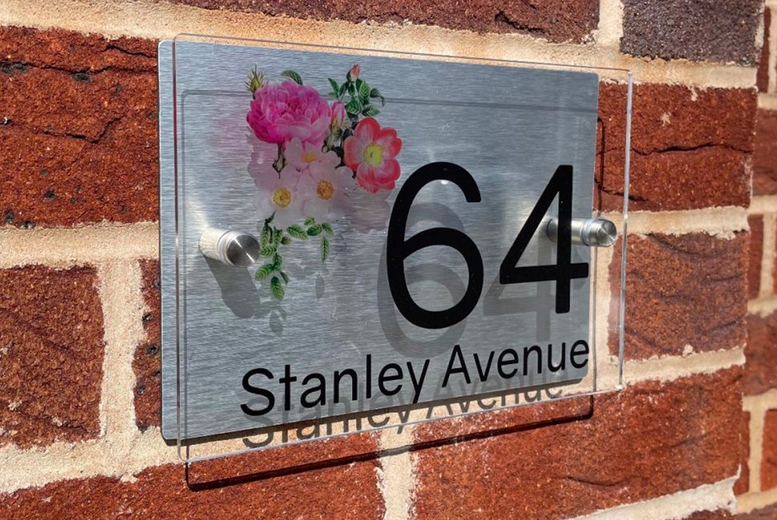 Personalised Metal & Acrylic Door Sign – Modern Custom Wall Plaque, 20cm x 14cm, 6 Unique Designs | Wowcher