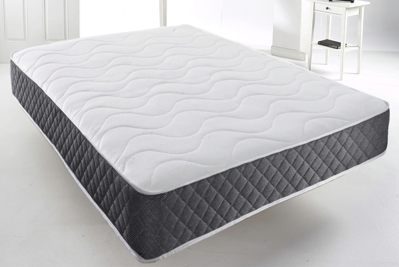 Black Border Cool Blue Gel Memory Spring Mattress - 6 Sizes