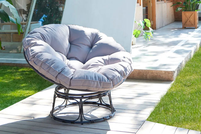 Rattan Steel Swivel Moon Chair Offer | Shop | Wowcher