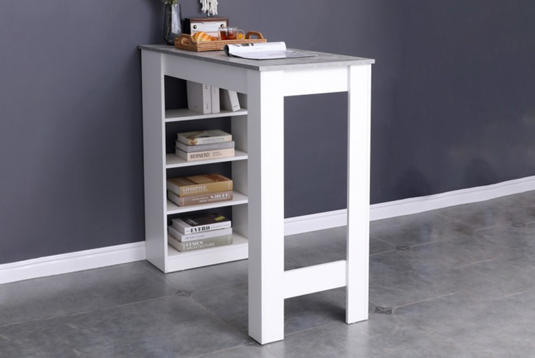 Orsa Bar Table in Grey Deal Price £65.00