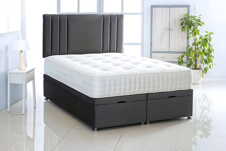 Plush Velvet Ottoman Divan Bed Set & Memory Sprung Mattress Plush Velvet Ottoman Divan Bed Set & Memory Sprung Mattress