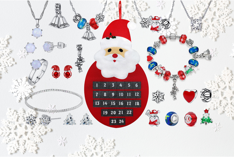 Jewellery Advent Calendar with Fine Cut Crystals – 24 Festive Surprises, 3 Christmas Designs | Wowcher Jewellery Advent Calendar with Fine Cut Crystals – 24 Festive Surprises, 3 Christmas Designs | Wowcher