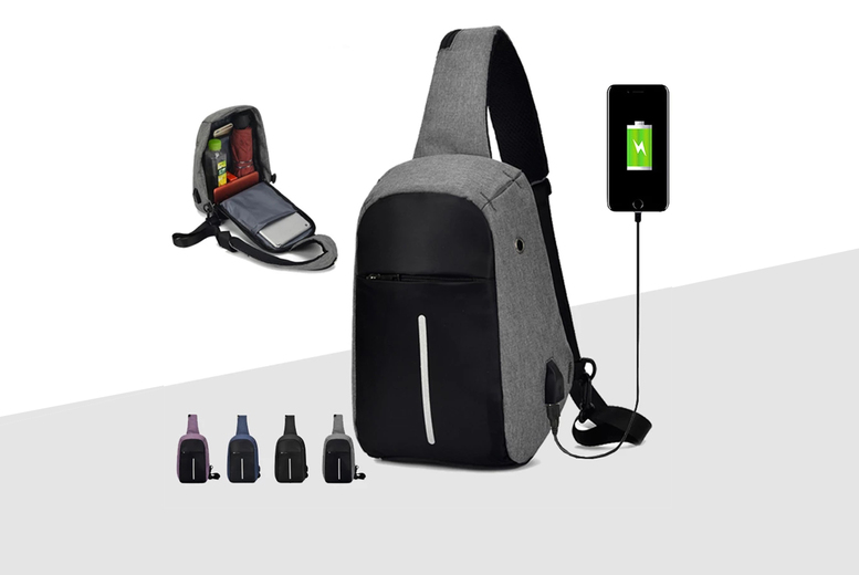 Anti-Theft Backpack & USB Charging Port – 2 Styles & 4 Colours! Deal Price £9.99