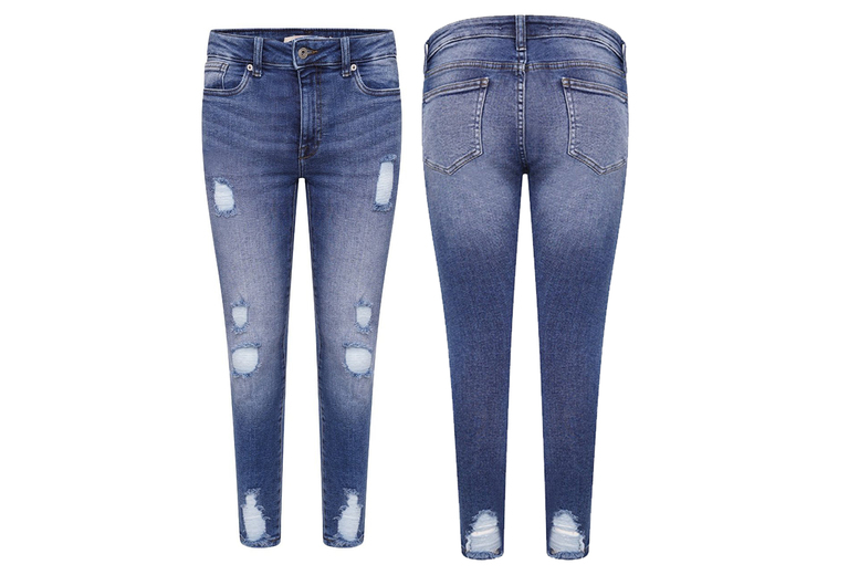 Ripped Skinny Fit Jeans – 7 UK Sizes