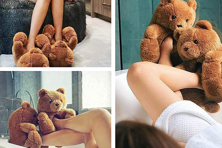 Cosy Teddy Bear Slippers – Kids & Women’s Sizes!