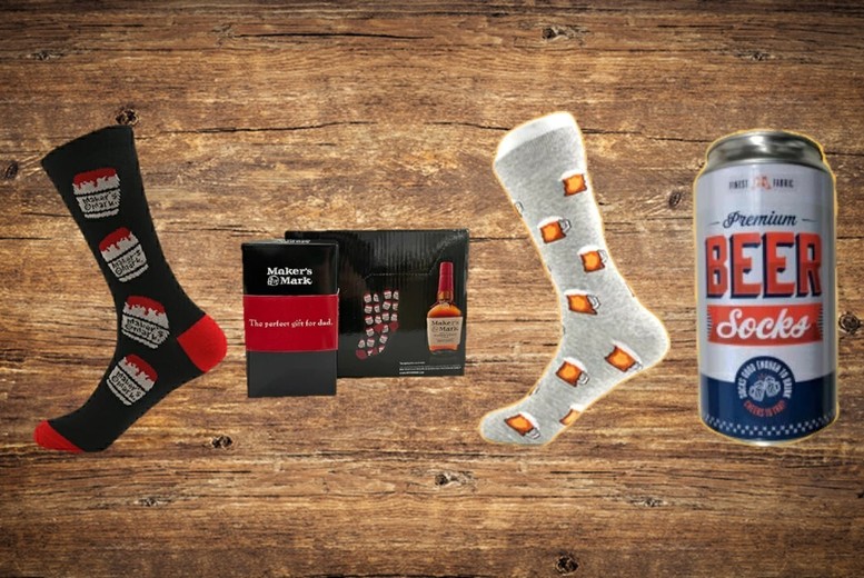 From £7.99 for a Novelty Wine or Beer Socks Gift Set from Genova International Ltd - save up to 58%