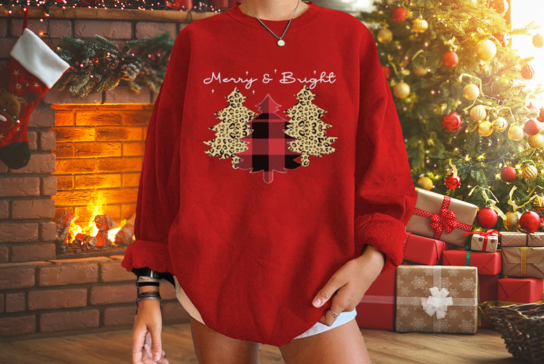 Merry & Bright Christmas Jumper – 5 Colours
