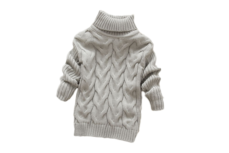 Kids’ Cosy Cable Knit Cotton Jumper – Unisex, Machine Washable, Ages 1.5-8 Years | Wowcher