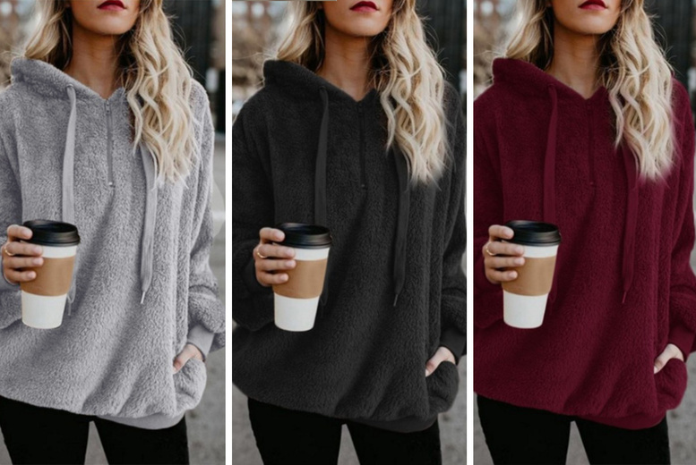 Women's Plush Teddy Hoodie from LivingSocial IE