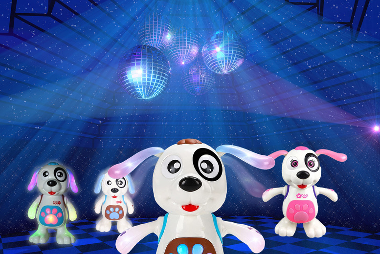 Fun Interactive Dancing Dog with Music & LED Lights – 2 Colours! Deal Price £9.99