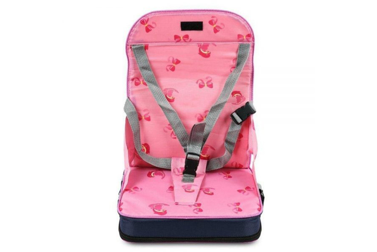 Portable Baby Travel Chair – Foldable Booster Seat, Adjustable Belt, Compact, for Nursery & Dining (Pink, Yellow, Blue) | Wowcher