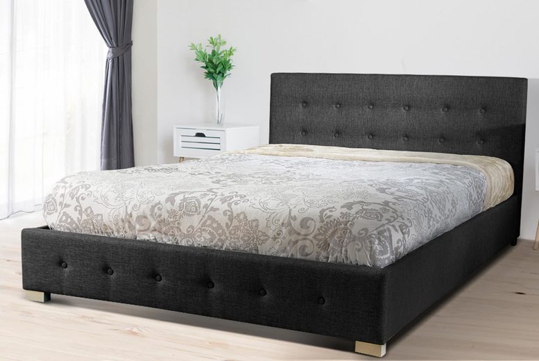 Gas Lift Ottoman Bed & Mattress Option - 4 Colours & 3 Sizes - UK ...