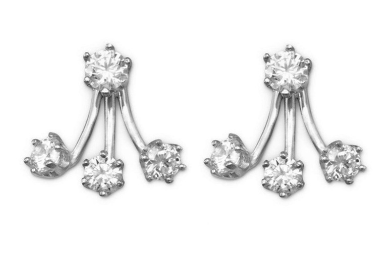 Silver-Plated Crystal Double Drop Earrings – Hypoallergenic Statement Dangles | Wowcher Silver-Plated Crystal Double Drop Earrings – Hypoallergenic Statement Dangles | Wowcher