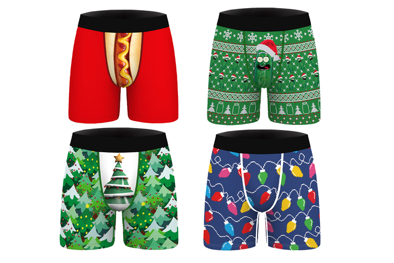 Funny Novelty Men’s Boxer Shorts – Breathable Stretch, Multi-Pack, Humorous Prints (Sizes M-2XL) | Wowcher