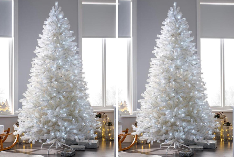 Artificial Christmas Tree with Stand – White Deal Price £39.99