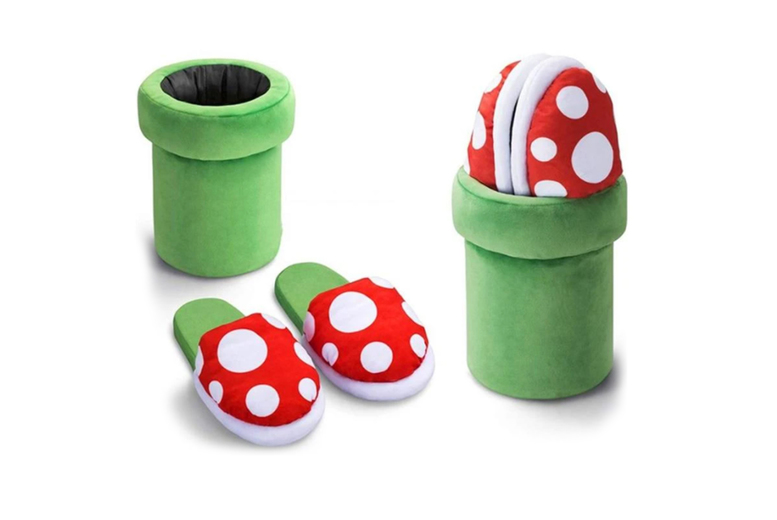 Black Women’s Plush Mushroom Slippers with Soft Flannel & Storage Box – Fun Summer Indoor Shoes | Wowcher