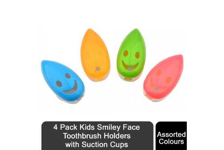 Haven Kids Smiley Toothbrush Holders,4pk at LivingSocial