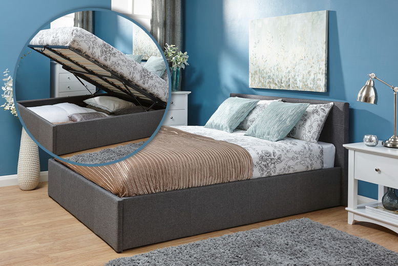£169 for a single end lift ottoman bed or £189 for a double end lift ottoman bed from – choose from black grey or white £169 for a single end lift ottoman bed or £189 for a double end lift ottoman bed from – choose from black grey or white