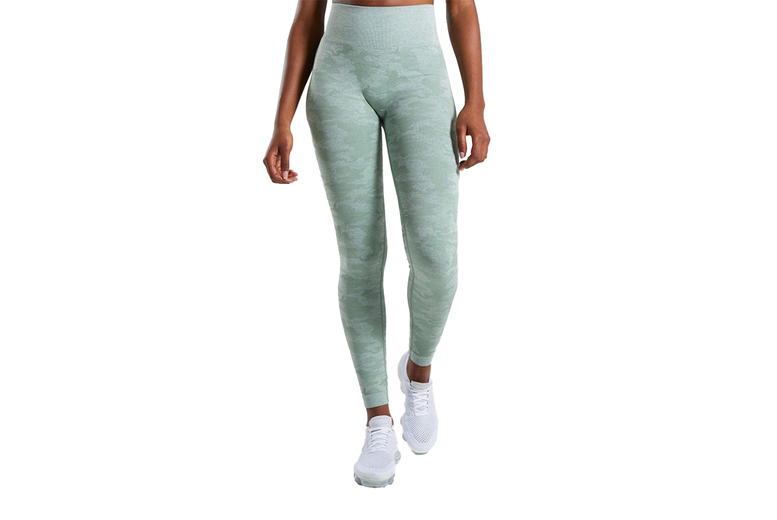 High Waist Camo Gym Leggings – 3 UK Sizes & 3 Colours | Wowcher